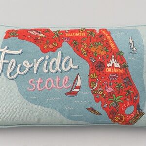 Florida State Embroidered Holiday Pillow